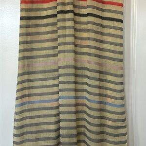 Striped Multicolor Scarf with Tassels